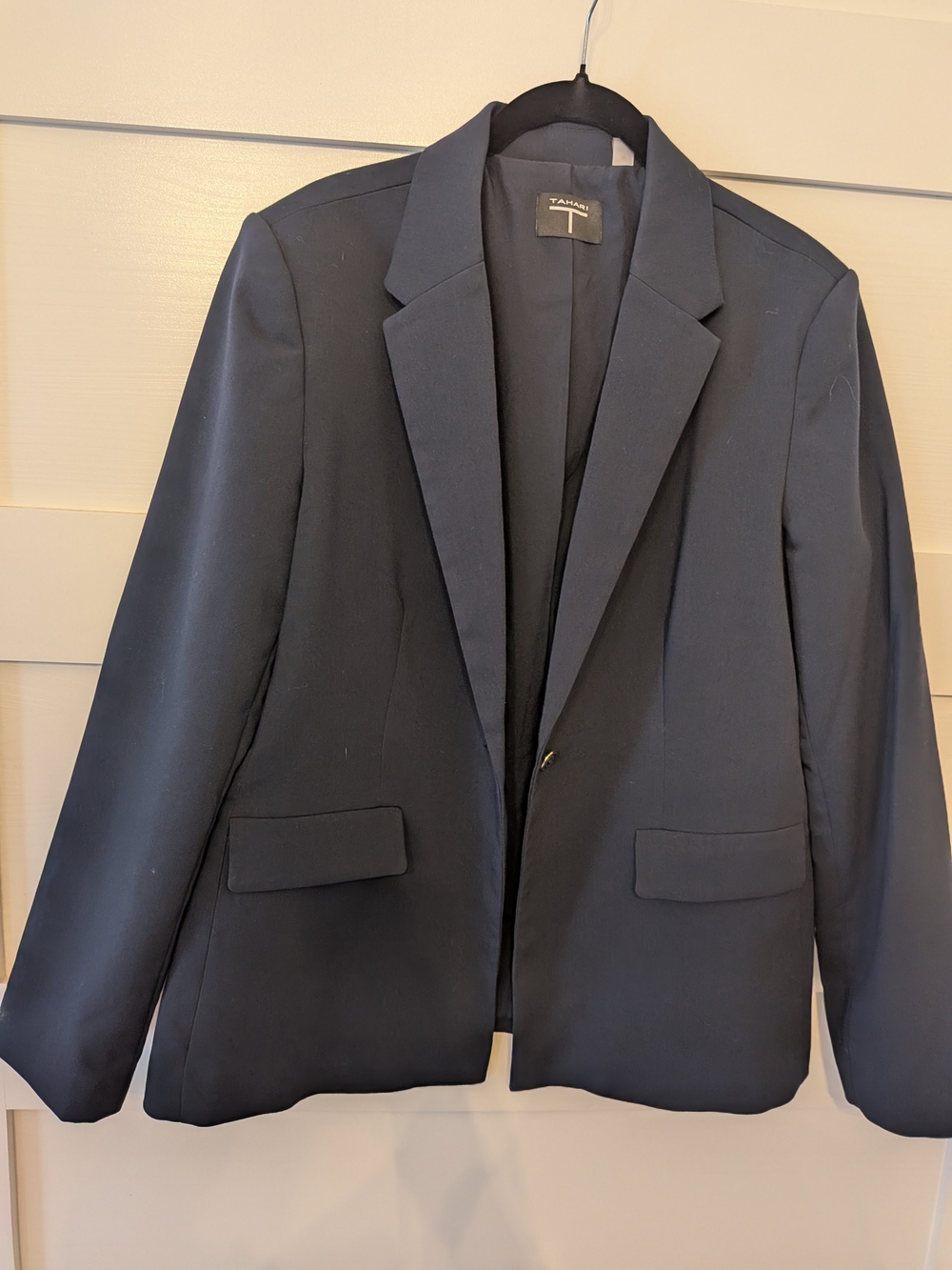 Tahari Navy Women's Single-Breasted Blazer